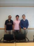 左起：Dr. Anurag Sethi（實習導師）、陳瓏，以及格斯坦實驗室創辦人格斯坦教授